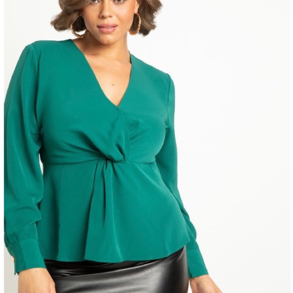 ELOQUII Knot Detail Blouse - Picture 2 of 7